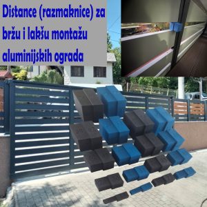 Distance for mounting aluminium fences